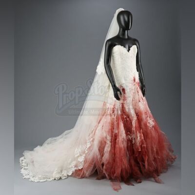 Bella Swan's Bloodstained Nightmare Wedding Dress and Veil